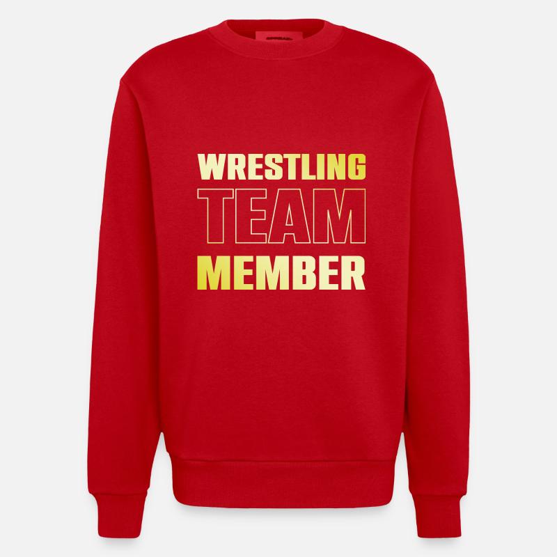équipe de lutte - Sweat bio épais oversize fabriqué en UE - rouge