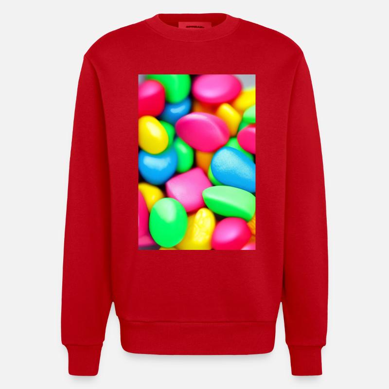 Bonbons - Heavyweight Oversized Organic Crew Neck Made in EU - Rot
