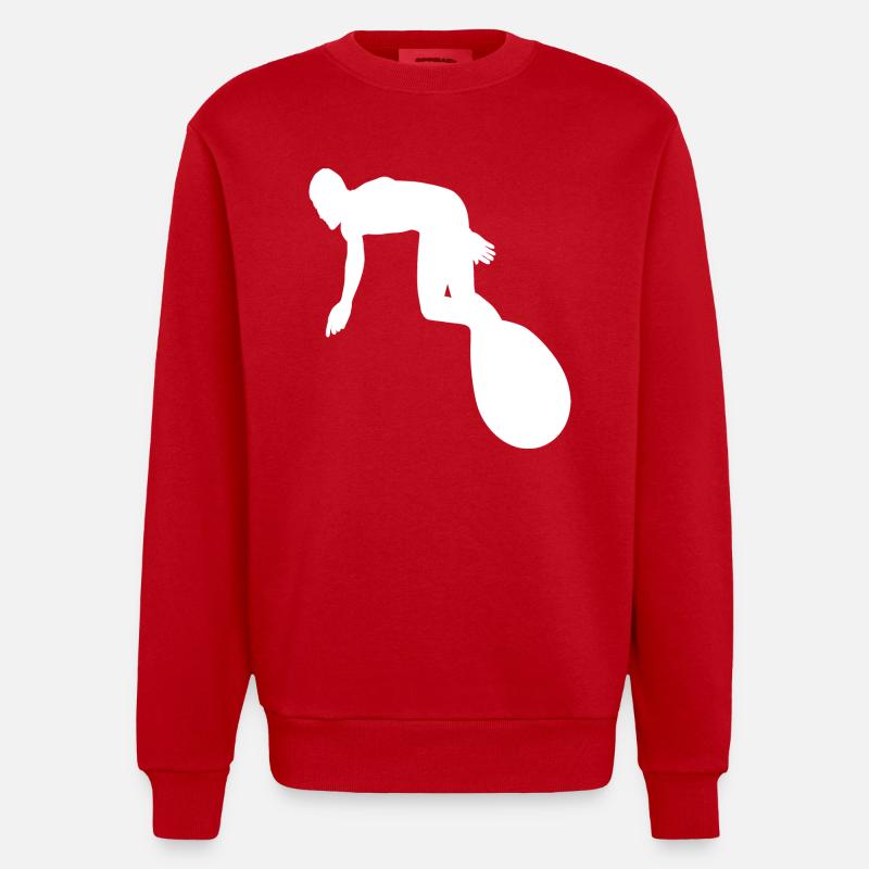 Surfeurs surfeurs surf surfeurs surfeurs - Sweat bio épais oversize fabriqué en UE - rouge