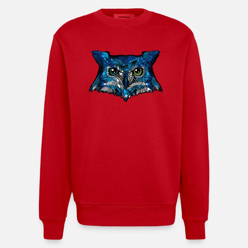 Eule - Heavyweight Oversized Organic Crew Neck Made in EU - Rot