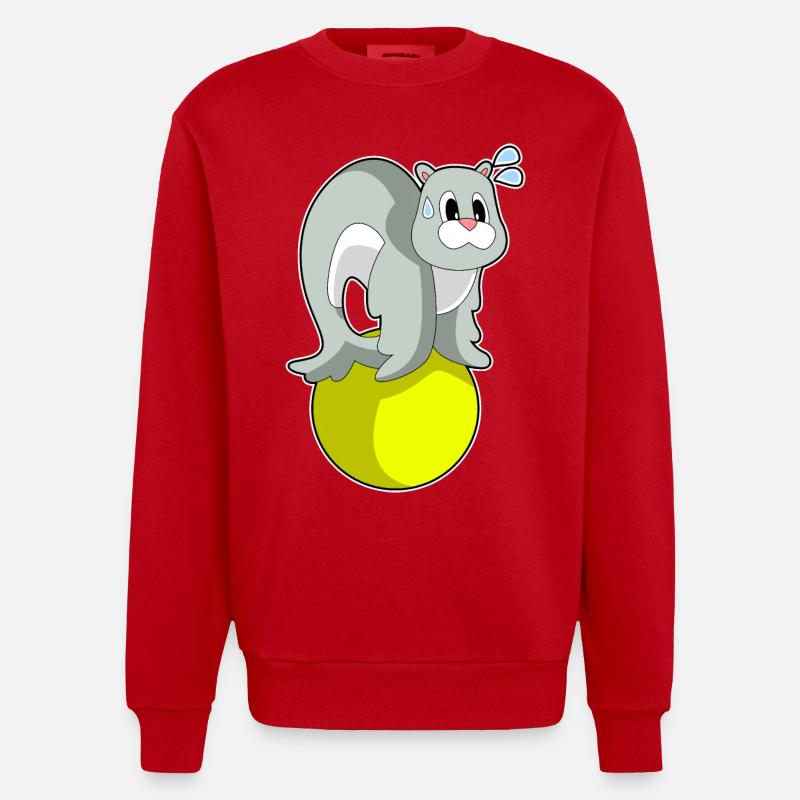 Cirque des phoques - Sweat bio épais oversize fabriqué en UE - rouge