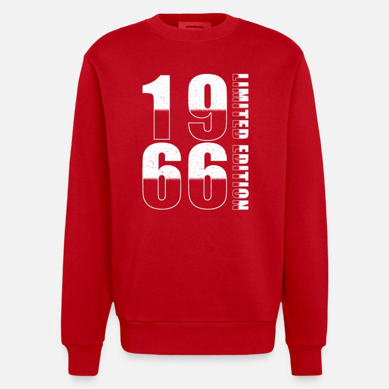 1966 Édition limitée Anniversaire - Sweat bio épais oversize fabriqué en UE - rouge
