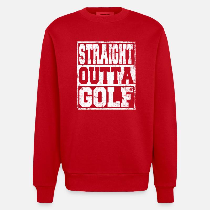 Le golf dit drôle - Sweat bio épais oversize fabriqué en UE - rouge