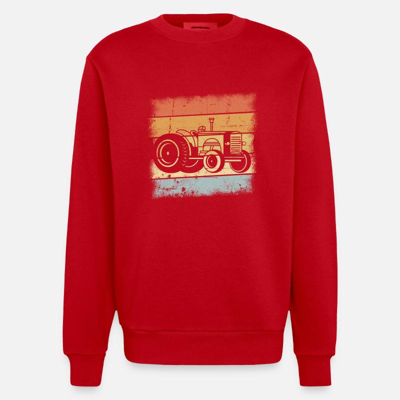 Traktor - Heavyweight Oversized Organic Crew Neck Made in EU - Rot