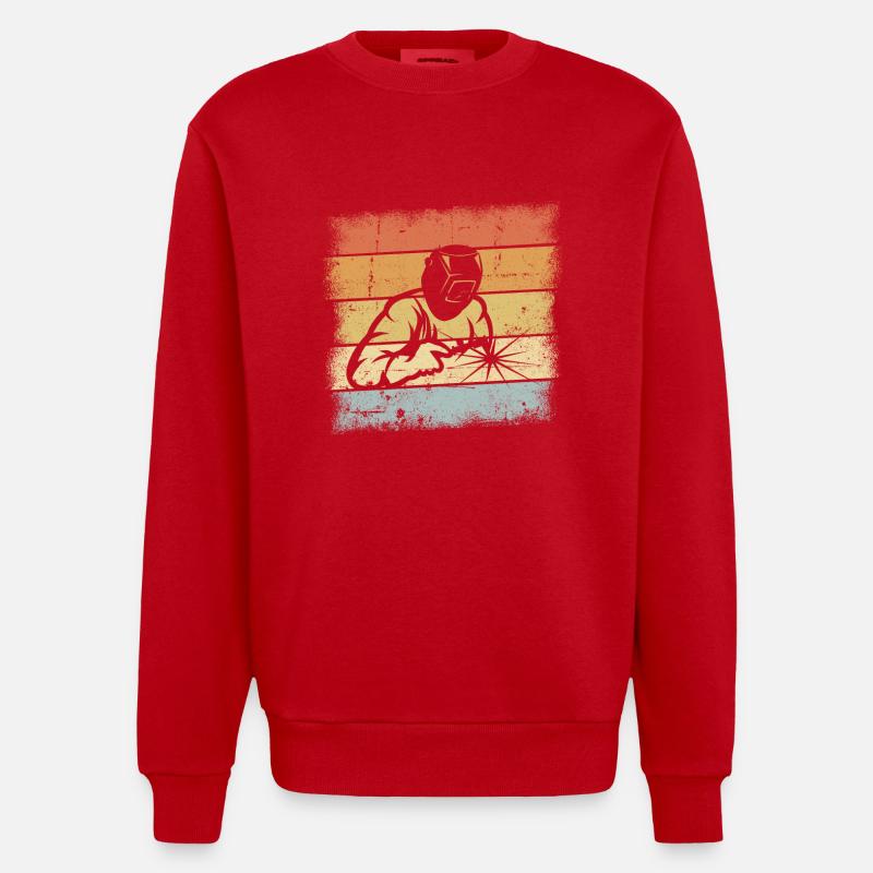 Schweißer Design - Heavyweight Oversized Organic Crew Neck Made in EU - Rot