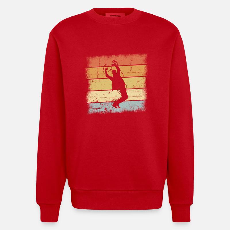 Tanzen Sunset - Heavyweight Oversized Organic Crew Neck Made in EU - Rot
