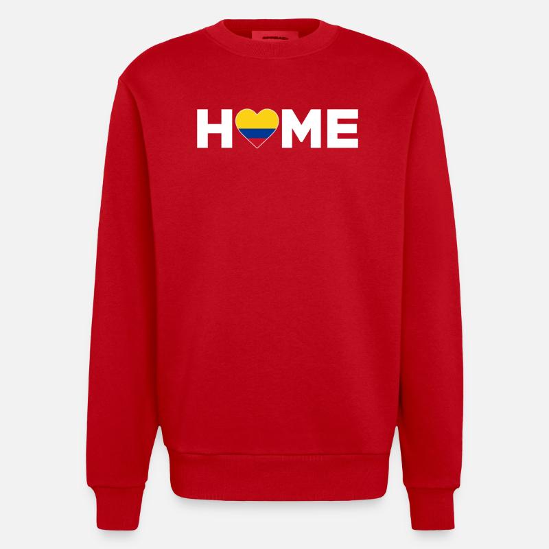 Colombie Patrie Colombie Drapeau - Sweat bio épais oversize fabriqué en UE - rouge