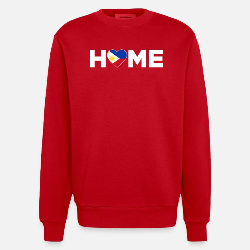 Philippines Patrie Philippines Drapeau - Sweat bio épais oversize fabriqué en UE - rouge