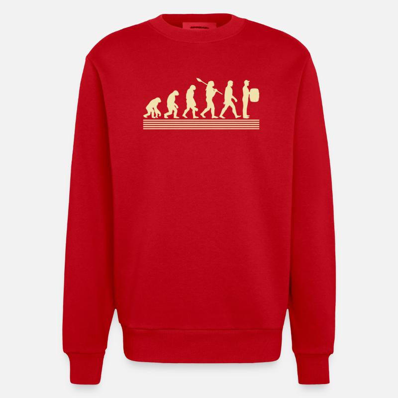 Winzer-evolution - Heavyweight Oversized Organic Crew Neck Made in EU - Rot