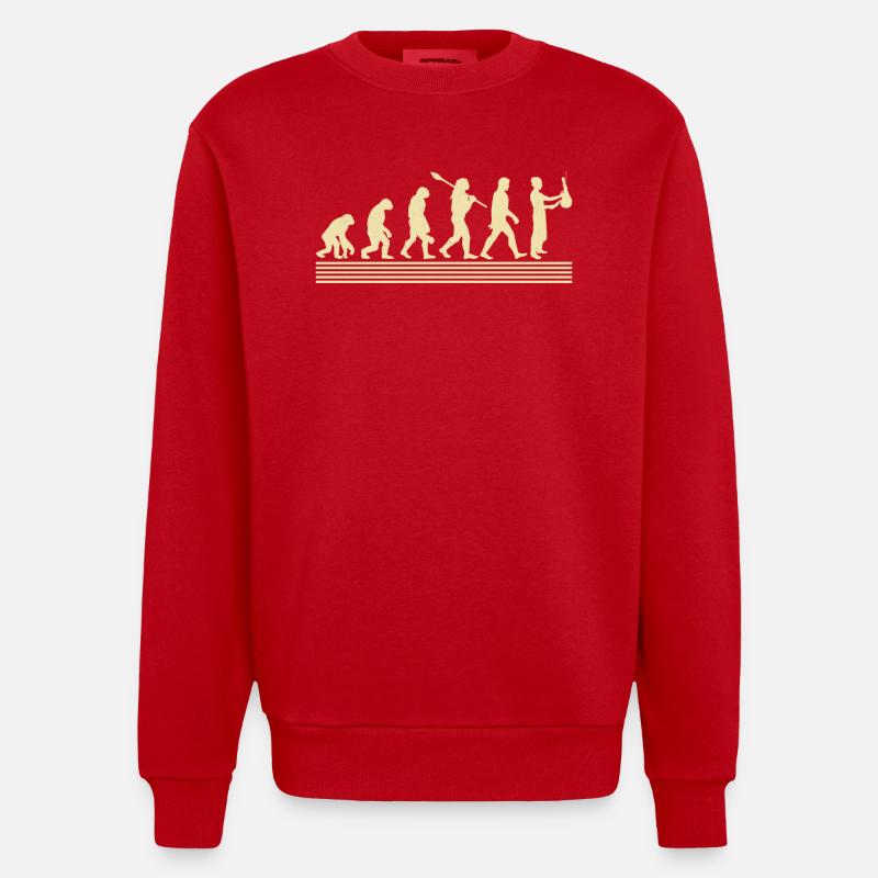Metzger-evolution - Heavyweight Oversized Organic Crew Neck Made in EU - Rot