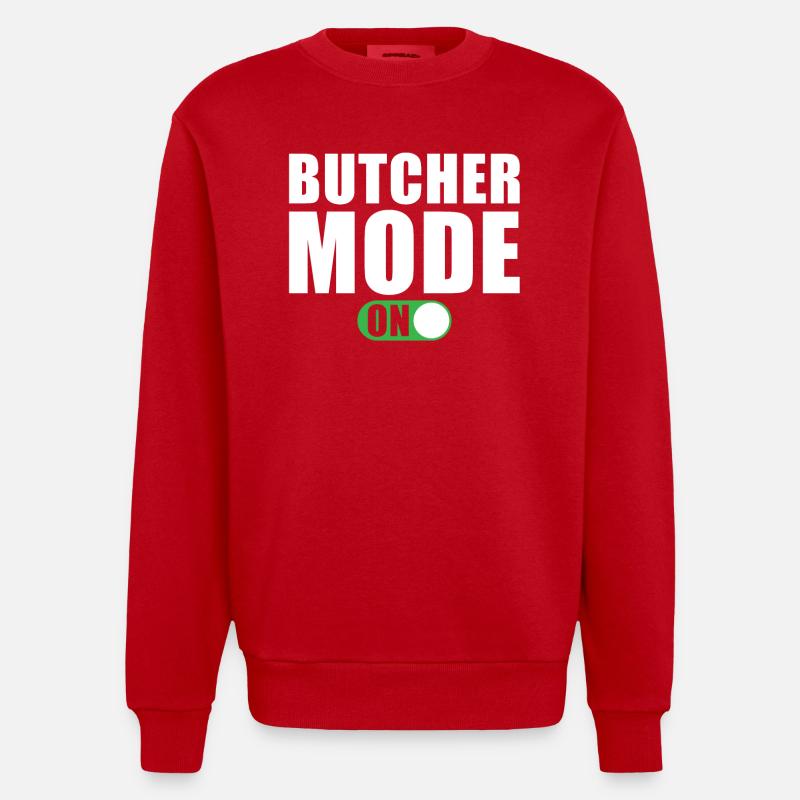 Metzger Modus Ein - Heavyweight Oversized Organic Crew Neck Made in EU - Rot