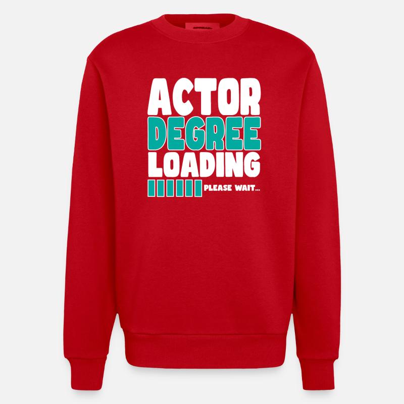 Actor invites training - Heavyweight Oversized Organic Crew Neck Made in EU - red