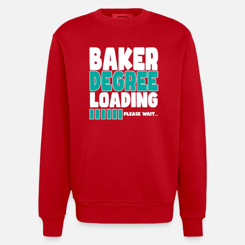 Baker invites training - Heavyweight Oversized Organic Crew Neck Made in EU - red