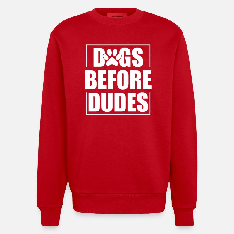 Hunde Vor Kerle - Heavyweight Oversized Organic Crew Neck Made in EU - Rot
