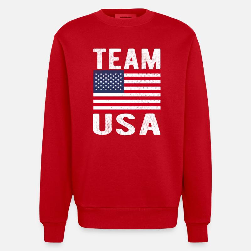 Drapeau de cerf - Sweat bio épais oversize fabriqué en UE - rouge