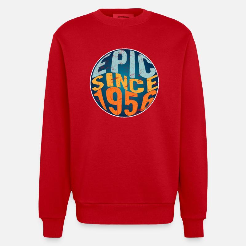 Episch Seit 1956 - Heavyweight Oversized Organic Crew Neck Made in EU - Rot