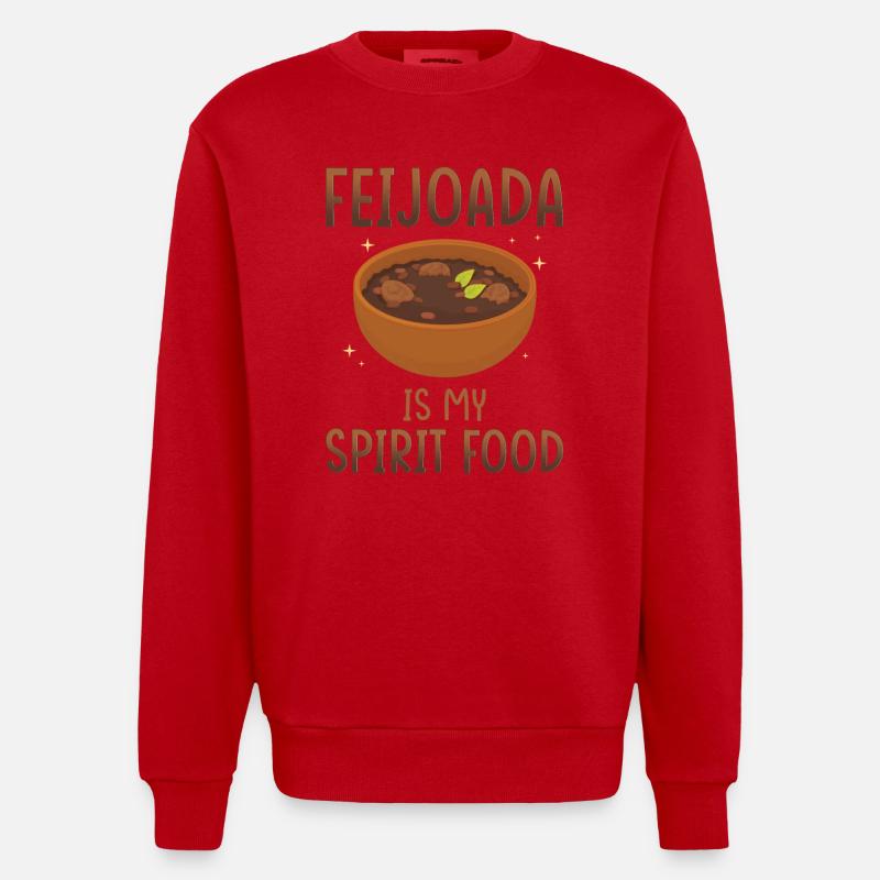 Feijoada est mon plat préféré - Sweat bio épais oversize fabriqué en UE - rouge