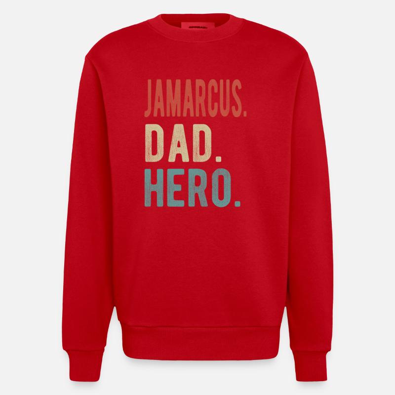 Jamarcus Papa Held - Heavyweight Oversized Organic Crew Neck Made in EU - Rot