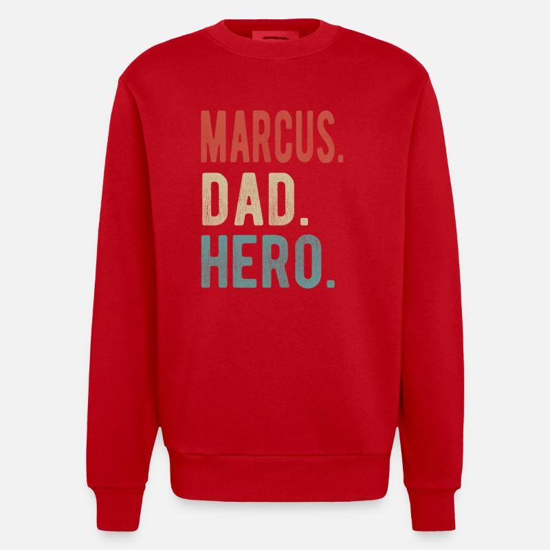 Marcus Papa Held - Heavyweight Oversized Organic Crew Neck Made in EU - Rot