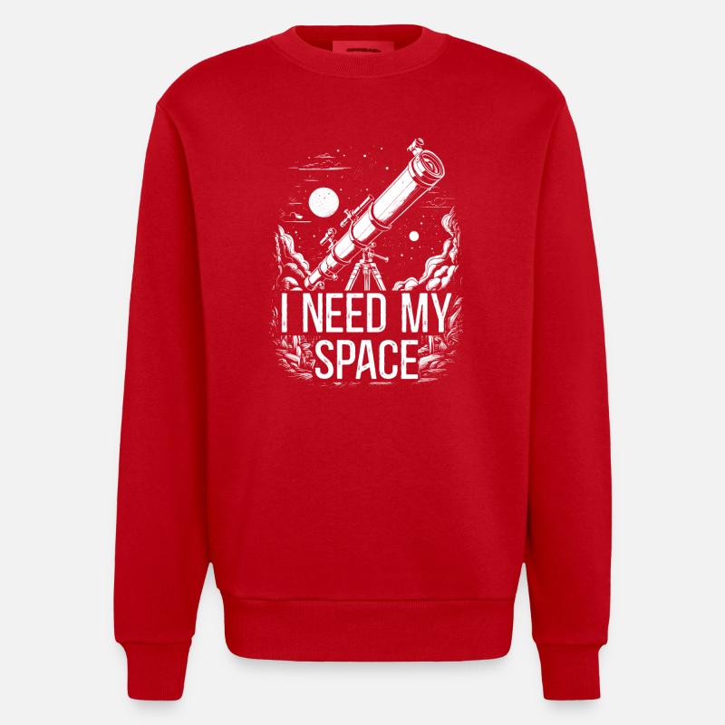 Astrophotographie Télescope d’astronomie spatiale - Sweat bio épais oversize fabriqué en UE - rouge