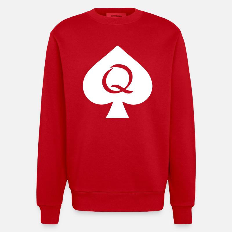 PIK DAME - Heavyweight Oversized Organic Crew Neck Made in EU - Rot