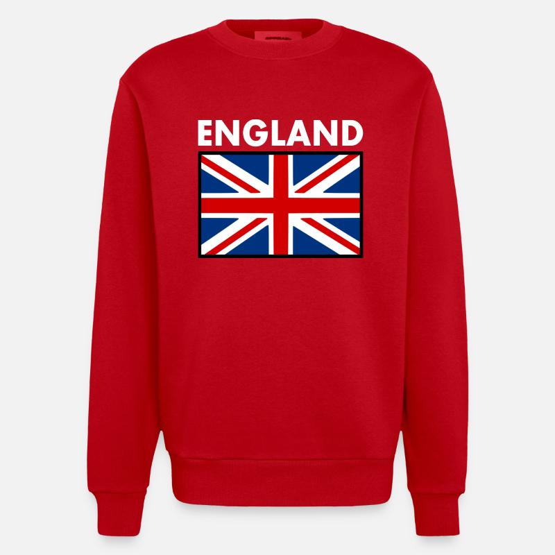 angleterre - Sweat bio épais oversize fabriqué en UE - rouge