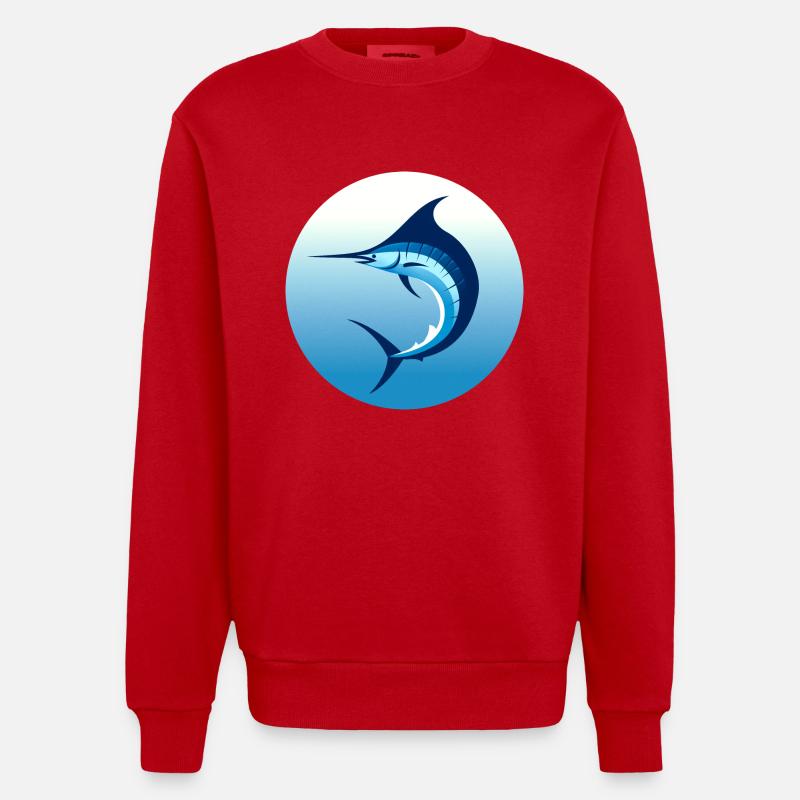 Marlin élégant - Sweat bio épais oversize fabriqué en UE - rouge