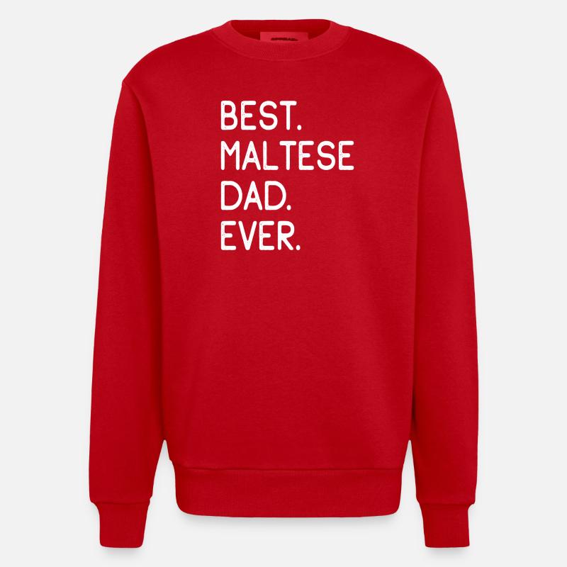 Malteser Maltese - Sweat bio épais oversize fabriqué en UE - rouge