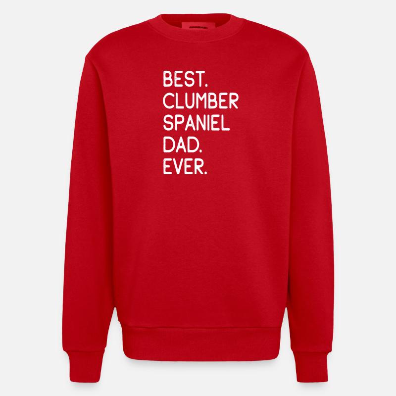 Épagneul Clumber - Sweat bio épais oversize fabriqué en UE - rouge