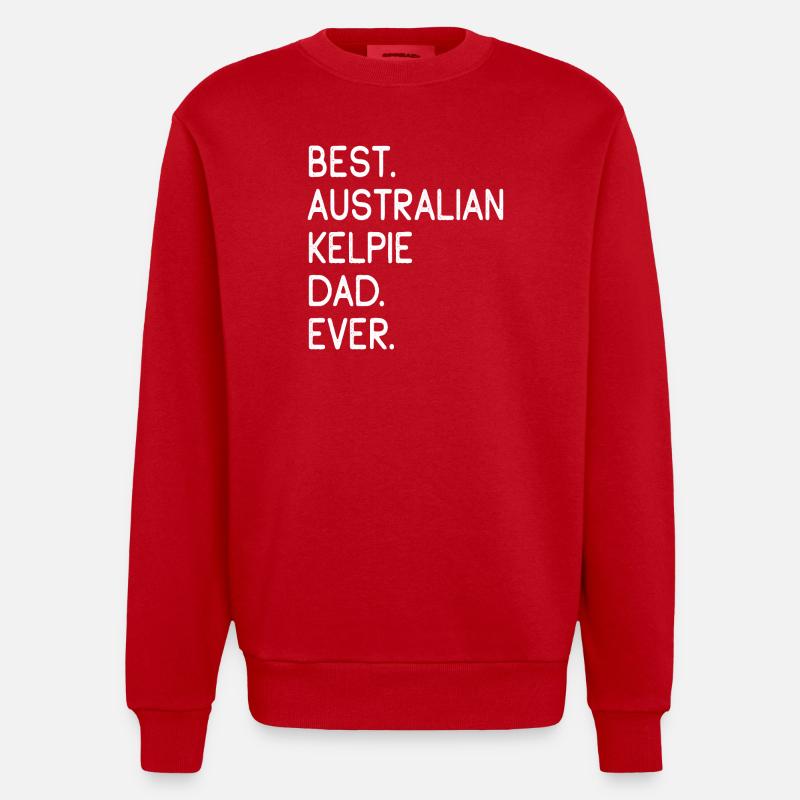 Kelpie australien Australischer Kelpie - Sweat bio épais oversize fabriqué en UE - rouge