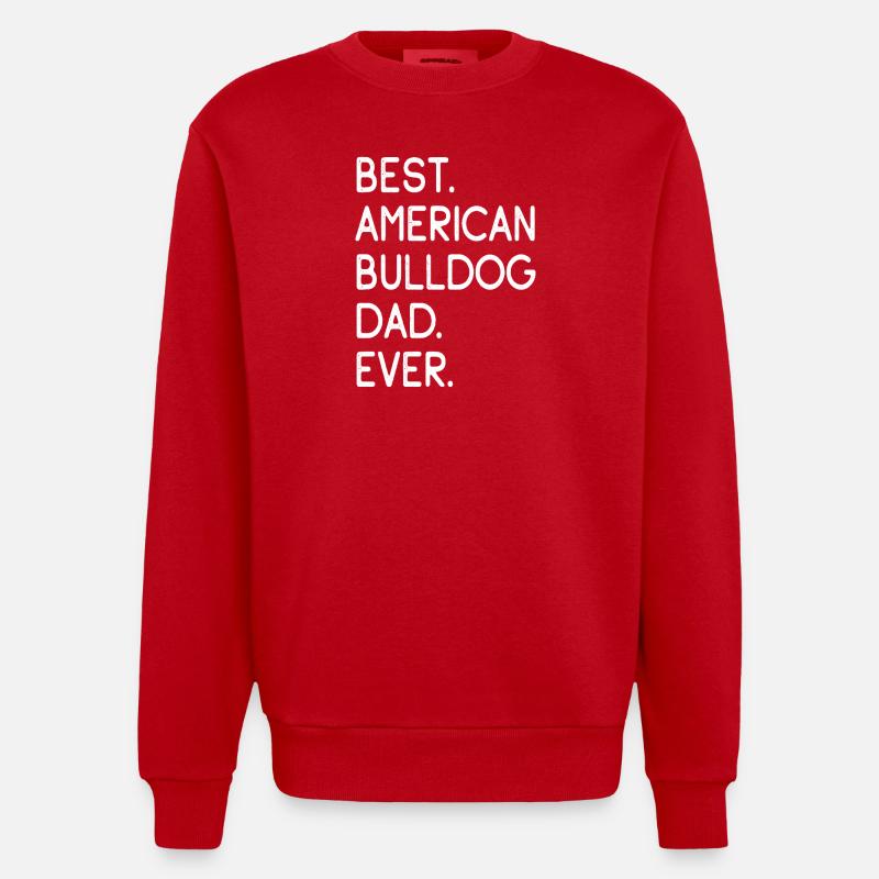 Bouledogue américain - Sweat bio épais oversize fabriqué en UE - rouge