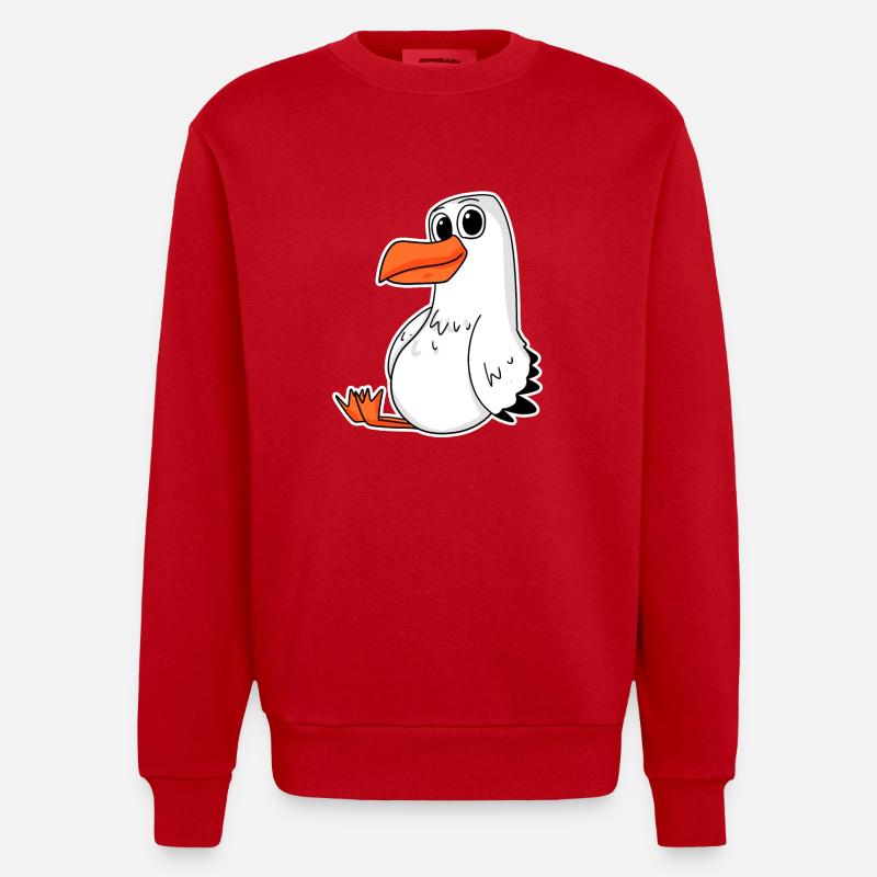 Möwe - Heavyweight Oversized Organic Crew Neck Made in EU - Rot