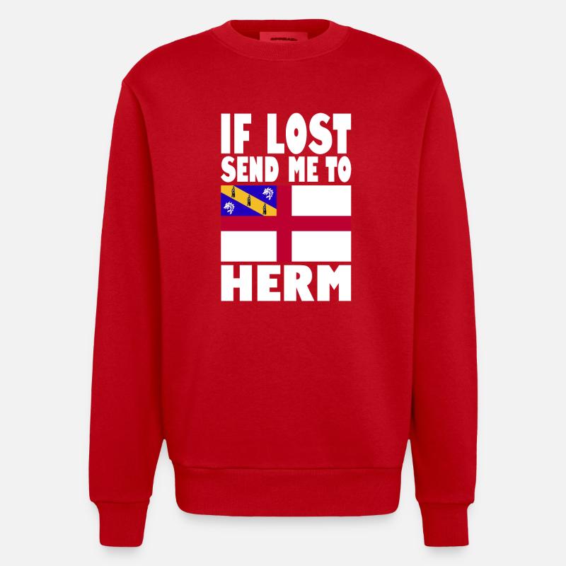 Drapeau Herm Disant - Sweat bio épais oversize fabriqué en UE - rouge