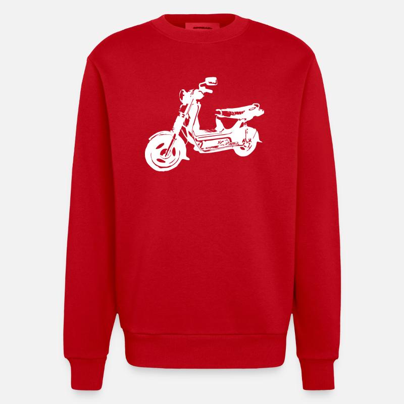 Simson SR50 - Heavyweight Oversized Organic Crew Neck Made in EU - Rot