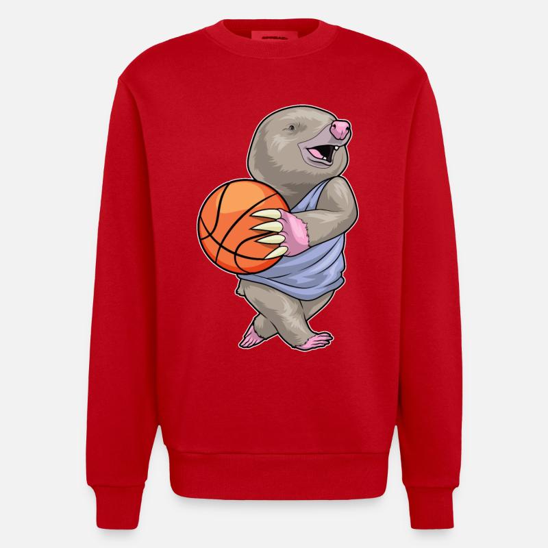 Taupe Basketteur Basketteur - Sweat bio épais oversize fabriqué en UE - rouge