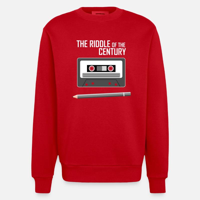 Cassette - L'énigme du siècle - Sweat bio épais oversize fabriqué en UE - rouge