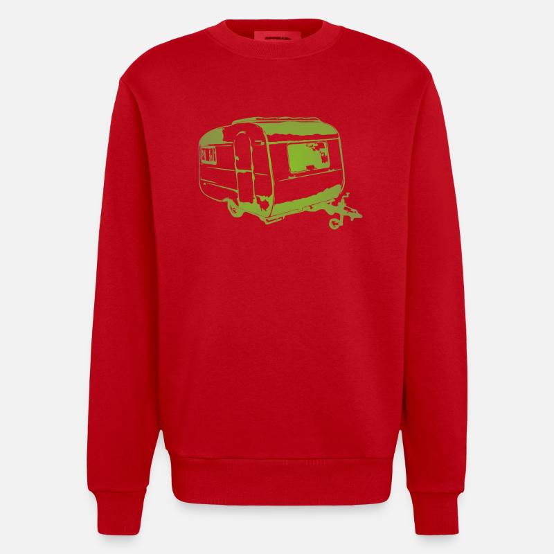 Qek Junior Quek - Heavyweight Oversized Organic Crew Neck Made in EU - Rot