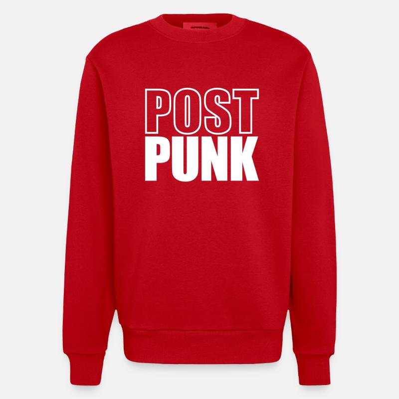 Postpunk's not dead - Heavyweight Oversized Organic Crew Neck Made in EU - red