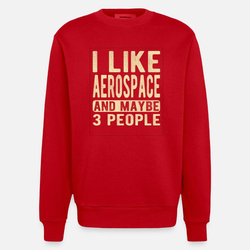 Dicton de l’aérospatiale - Sweat bio épais oversize fabriqué en UE - rouge