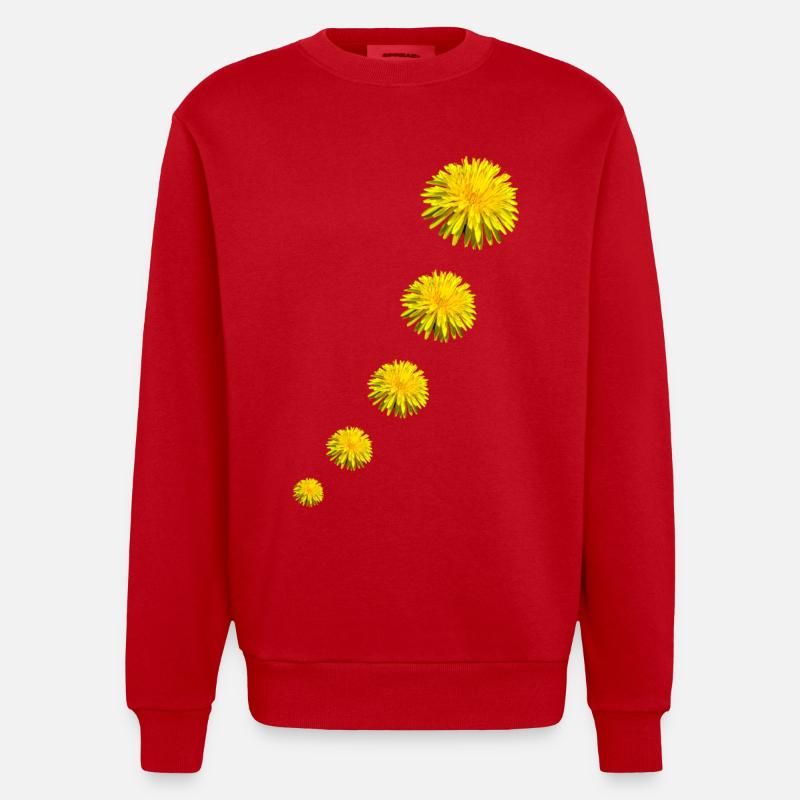LÖWENZAHN II - Heavyweight Oversized Organic Crew Neck Made in EU - Rot