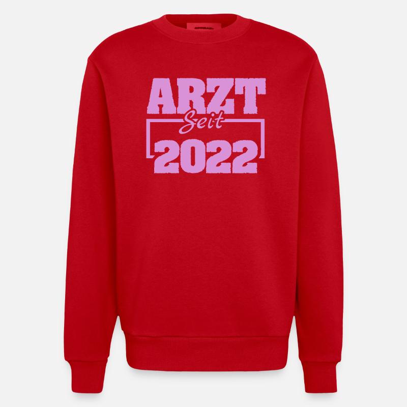 202 - Sweat bio épais oversize fabriqué en UE - rouge