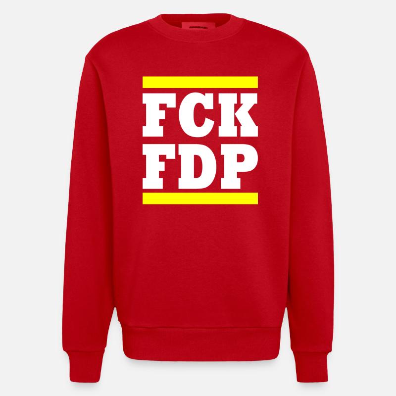Fck fdp - Sweat bio épais oversize fabriqué en UE - rouge