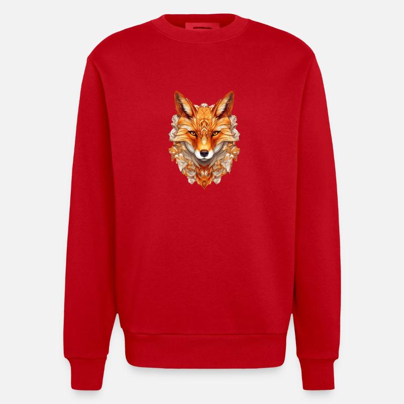 Renard - Sweat bio épais oversize fabriqué en UE - rouge