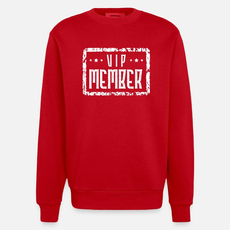 Cœur de membre VIP - Sweat bio épais oversize fabriqué en UE - rouge