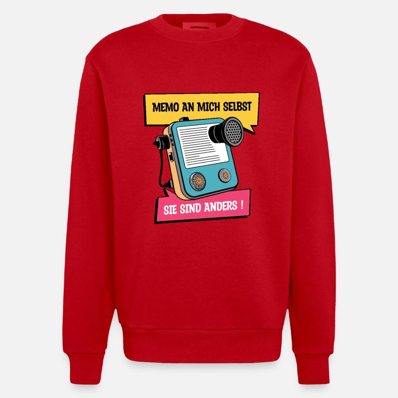 Ils sont différents ! - Sweat bio épais oversize fabriqué en UE - rouge