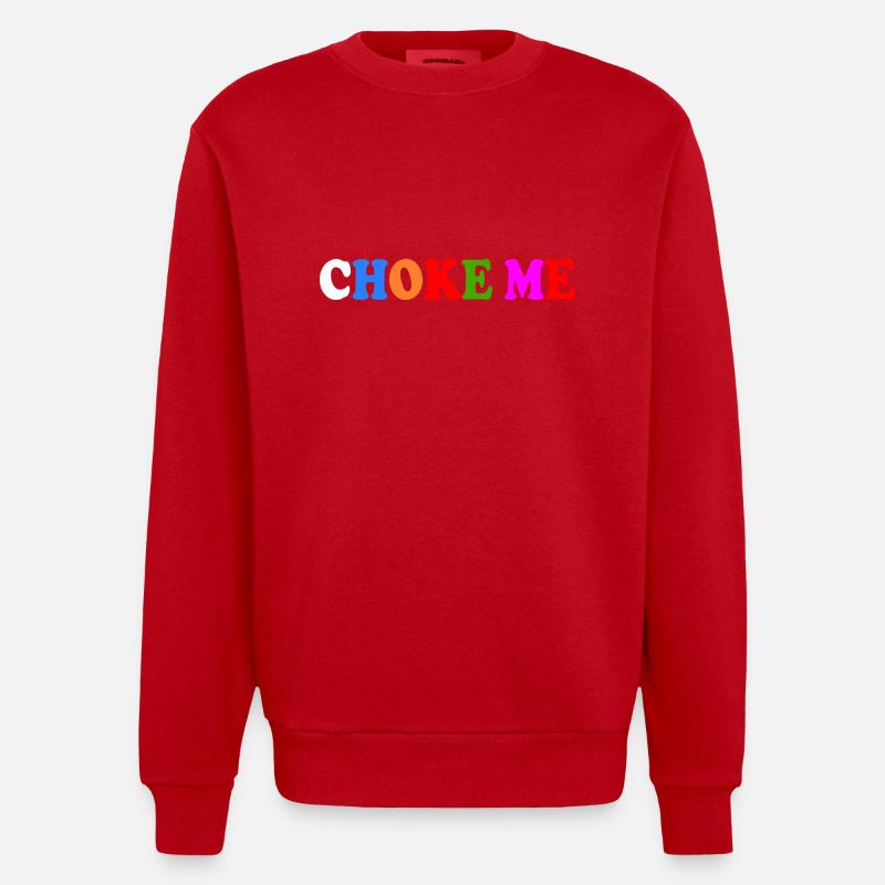 Choke me - Sweat bio épais oversize fabriqué en UE - rouge