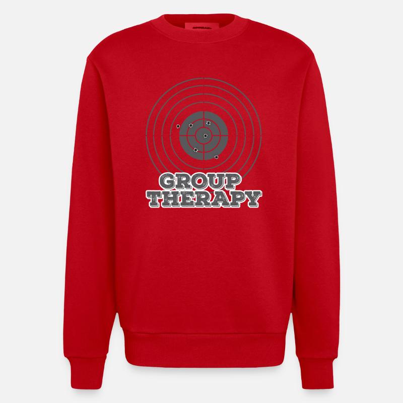 Polizei: Group Therapy - Heavyweight Oversized Organic Crew Neck Made in EU - Rot