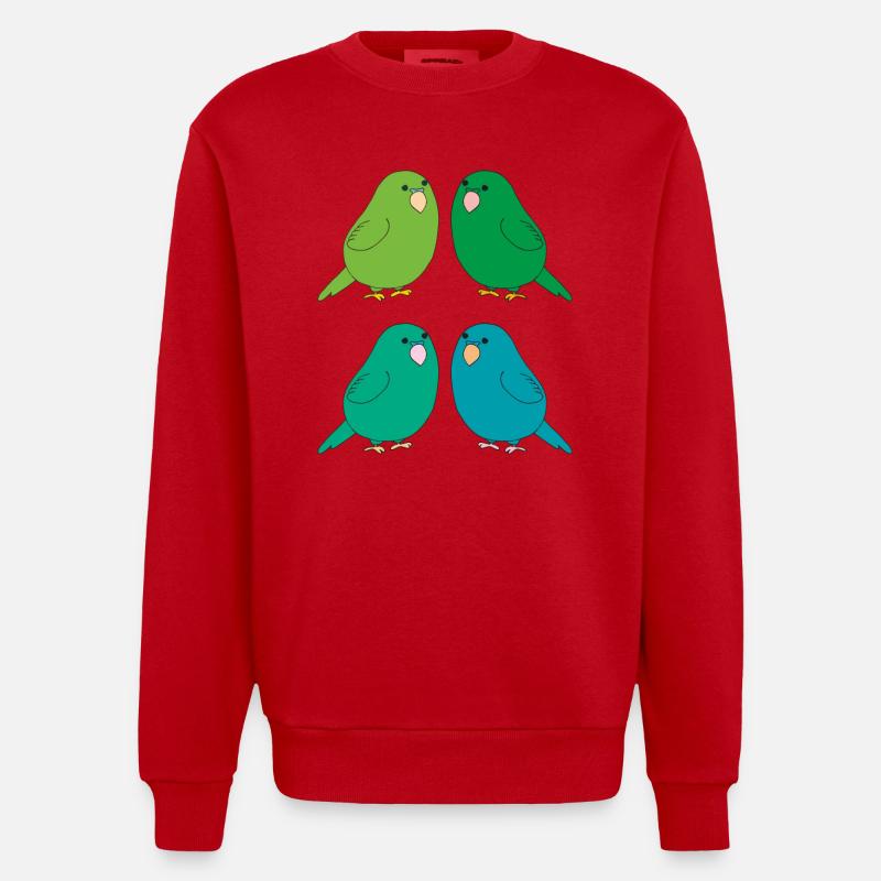 Perruche 4fold - Sweat bio épais oversize fabriqué en UE - rouge