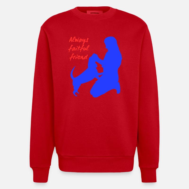 Immer ein guter Freund - Heavyweight Oversized Organic Crew Neck Made in EU - Rot
