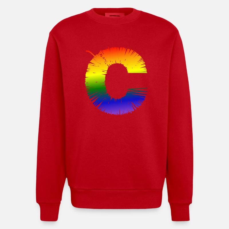Rainobow C - Sweat bio épais oversize fabriqué en UE - rouge